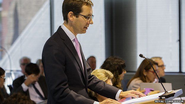 File photo: Angus Stewart SC speaking to the commission, November 2014