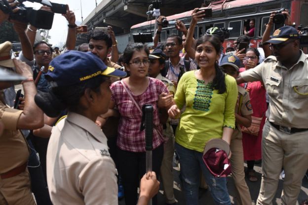 Activists were forcefully evacuated from Aarey Checknaka and taken to local Police Station at Goregaon, on October 5, 2019 in Mumbai, India.