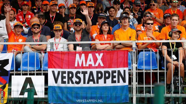 Max Verstappen fans at Spa-Francorchamps