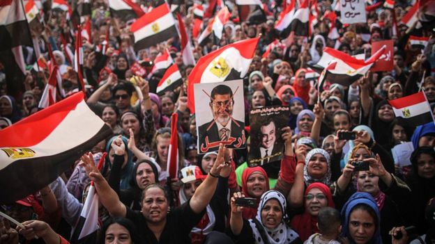 Anti-Morsi supporters gather in Tahrir square to demand his resignation in nationwide protests.