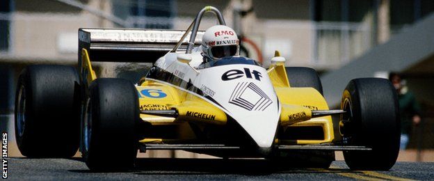 Rene Arnoux in the 1982 Renault