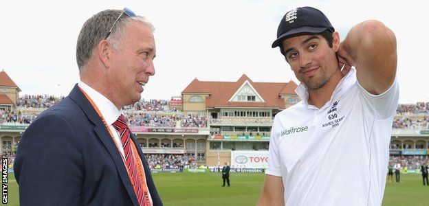 England chairman of selectors James Whitaker and opener Alastair Cook