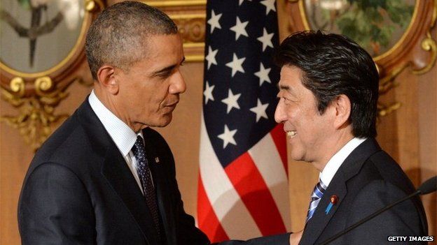 Barack Obama and Shinzo Abe