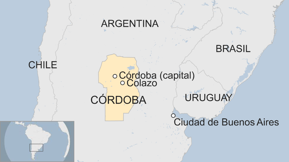 Mapa de Colazo, Córdoba.
