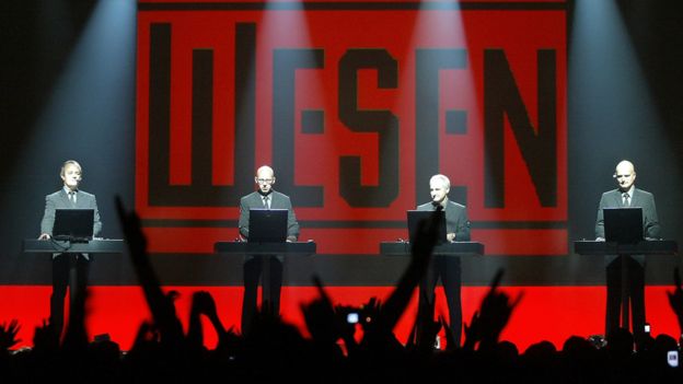 Kraftwerk on stage in 2005