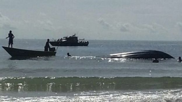 Kapal pengangkut TKI terbalik dan tenggelam di perairan Malaysia Juli 2016
