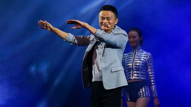 Jack Ma, presidente de Aliubaba durante una actuación