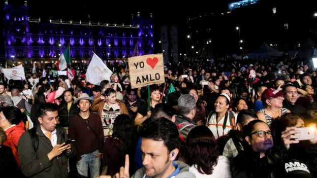 Simpatizantes de López Obrador.