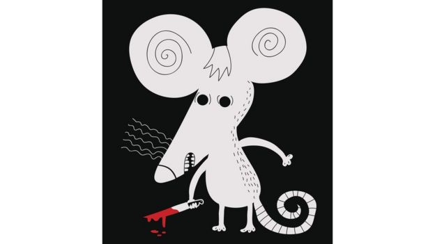 Мышь с ножом в руке