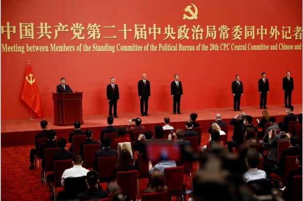 中共二十届政治局常委：习近平开启历史性第三任期 李强预计出任总理 胡春华未入局 - BBC News 中文