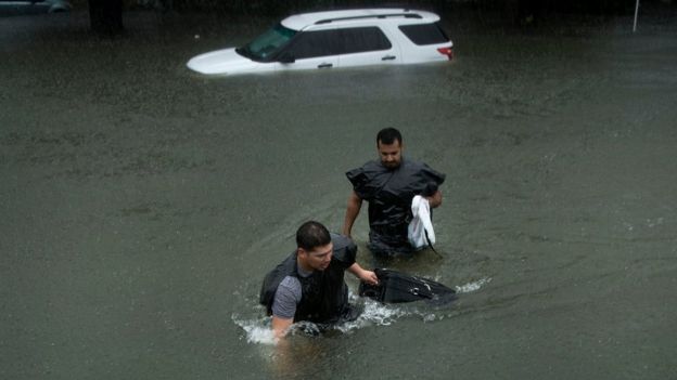 Hurricane Harvey August 27, 2017 in Houston