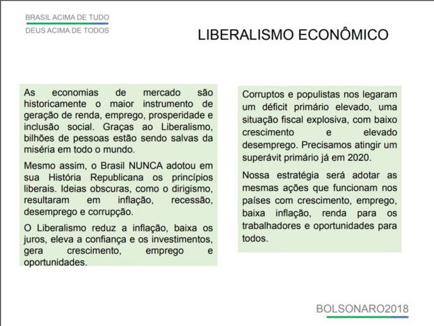 Plano de governo de Jair Bolsonaro