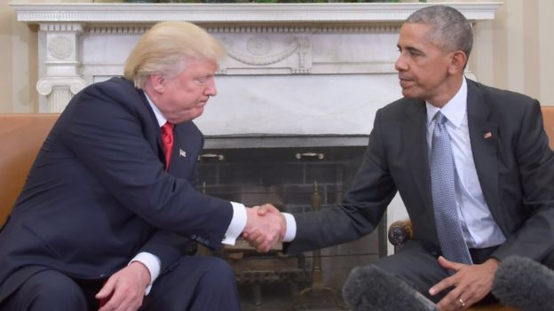 Donald Trump y Barack Obama.