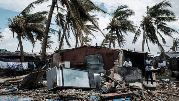 Casas destrozadas