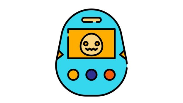 Ilustração de um Tamagotchi