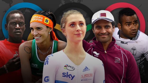 Rio Olympic hopefuls Guol Mading Maker, Fernanda, Laura Trott, Nasser Al-Attiyah and Jerry Tuwai