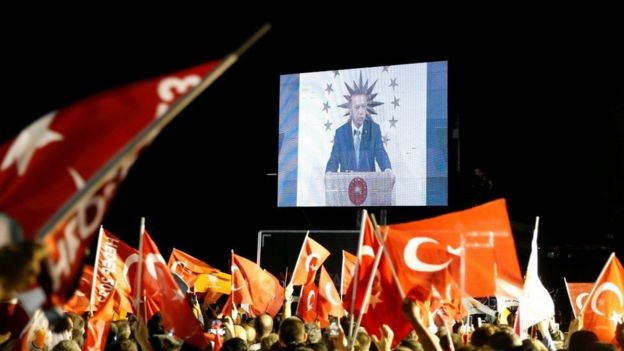 Эрдоган и сторонники