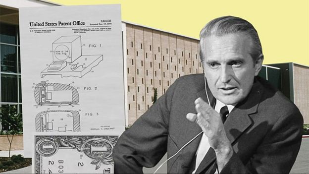 Copia de la patente y foto de Engelbart