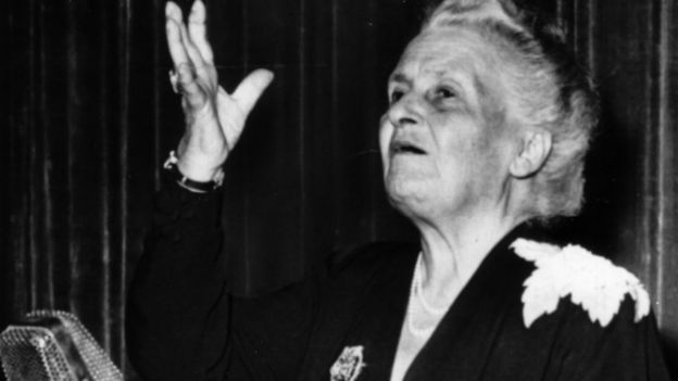 María Montessori, en 1949