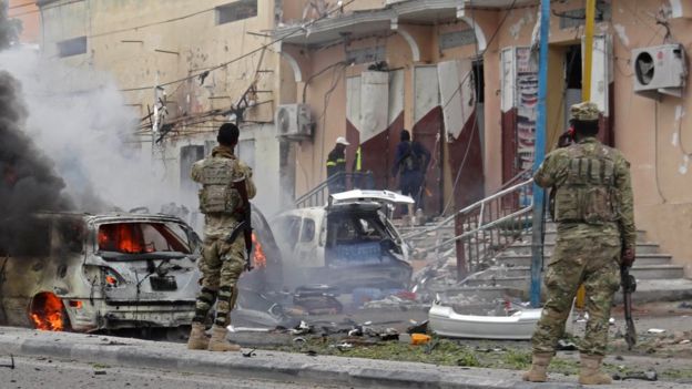 2017年7月30日索馬里首都摩加迪沙發生汽車炸彈攻擊。