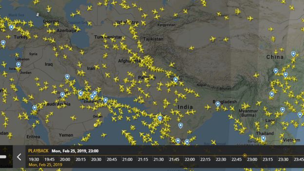 Скриншот сайта flightradar24.com