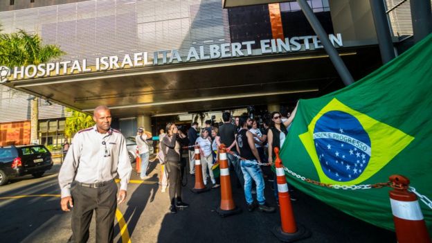 Fachada del Hospital Israelita Albert Einstein en Sao Paulo.