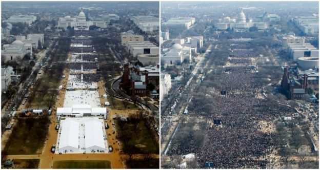 Tomas de posesión de Trump y Obama.