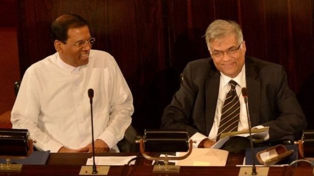 சிறிசேன மற்றும் ரணில்