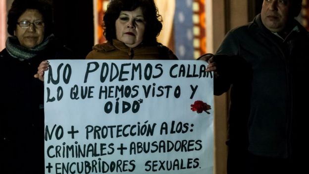 Protesta abusos iglesia en Chile