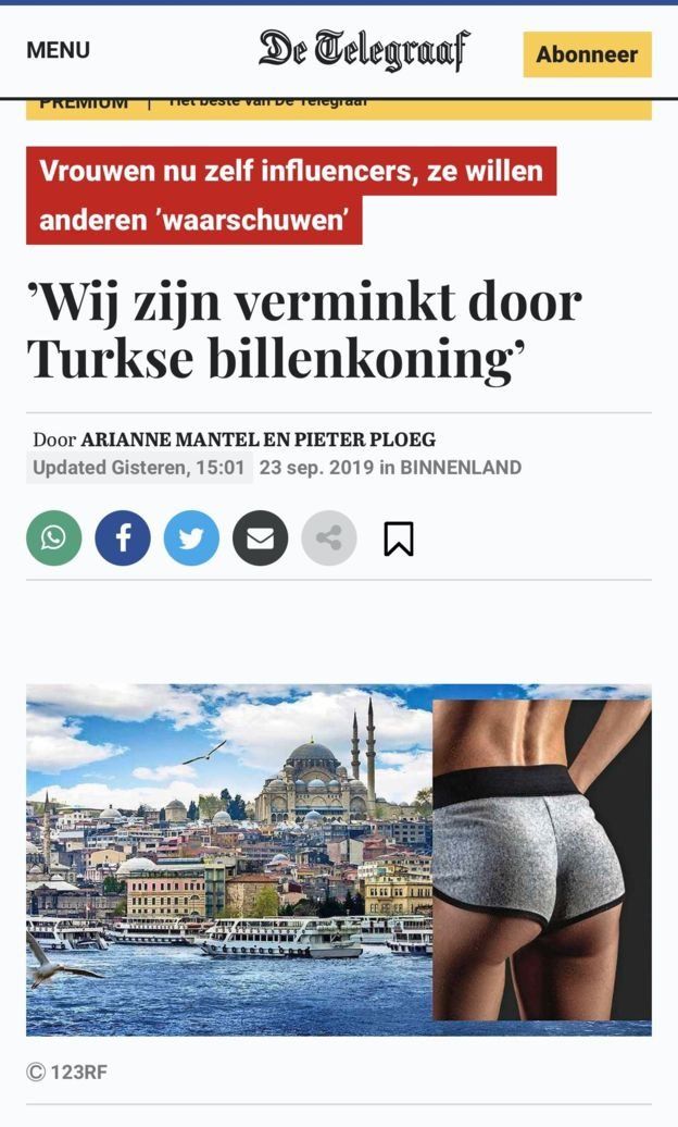De Telegraaf gazetesindeki haber