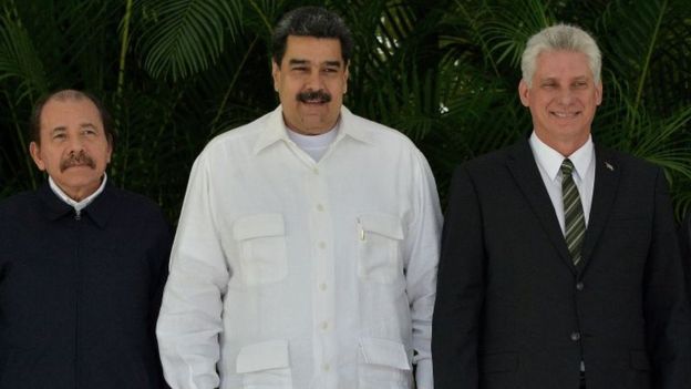 Ortega, Maduro y Díaz-Canel