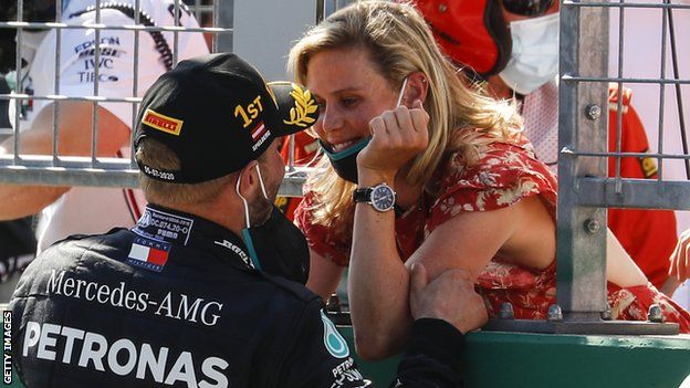 Valtteri Bottas and his girlfriend Tiffany Cromwell