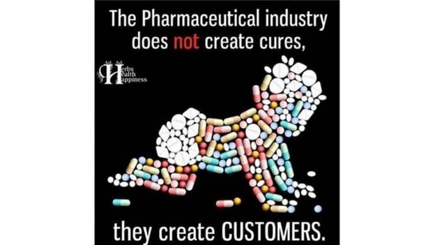 Meme sobre la industria farmacéutica