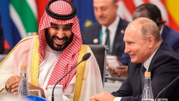 Mohammed bin Salman y Vladimir Putin