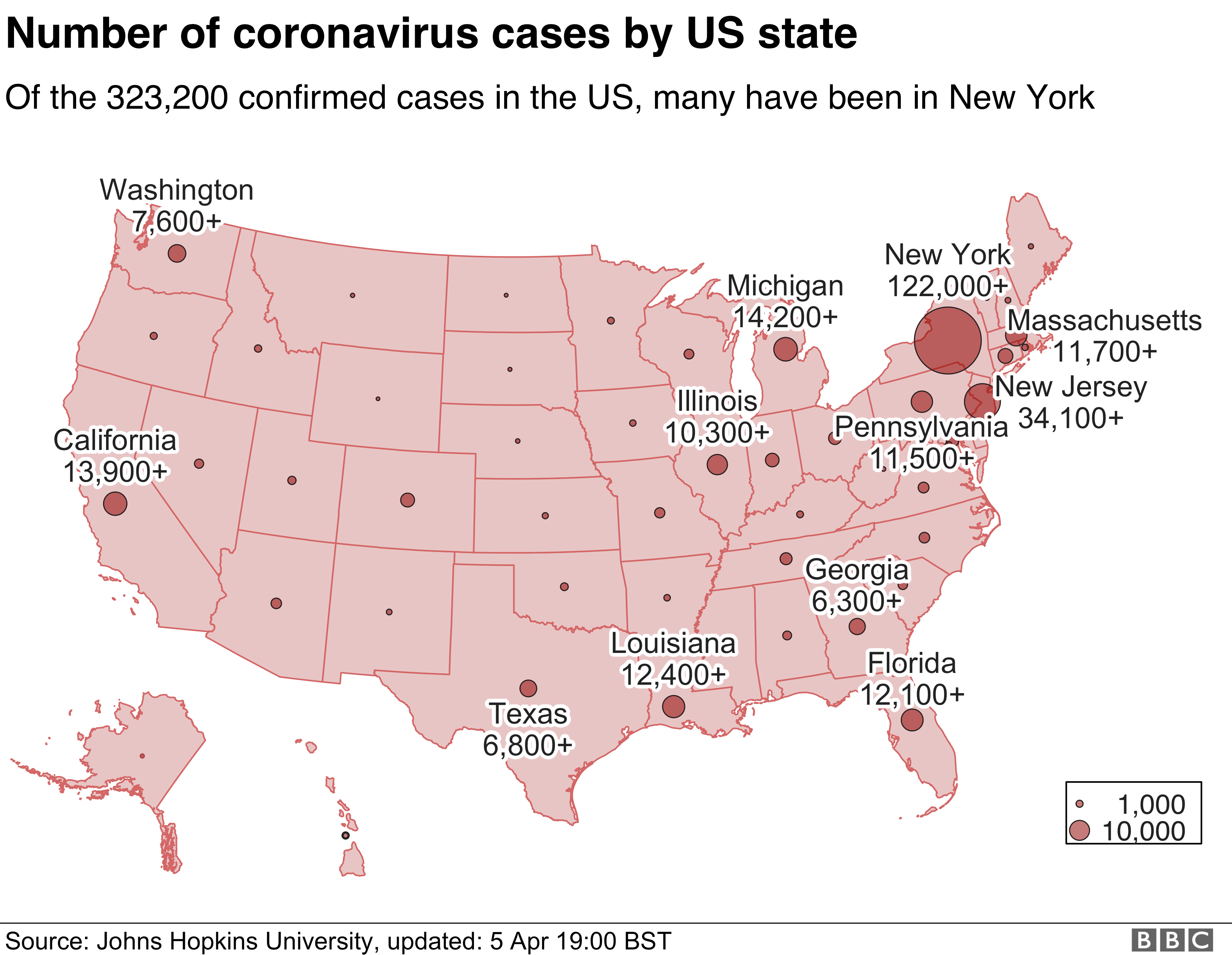 Cases around the US