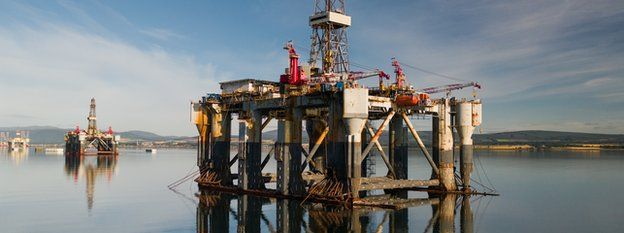Oil rig near Scotland