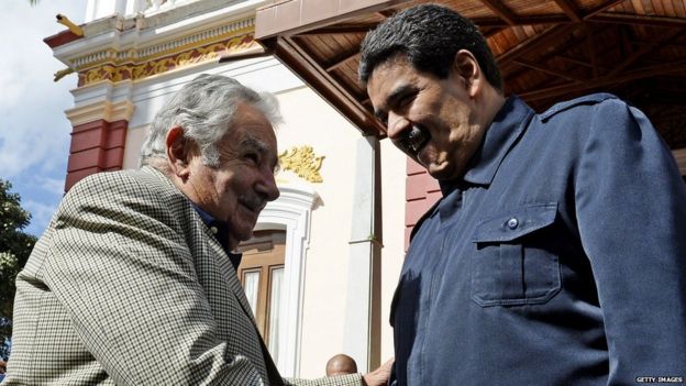José Mujica y Nicolás Maduro