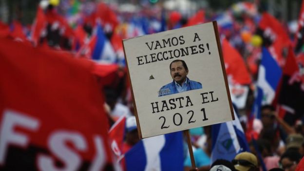 Marcha a favor de Ortega