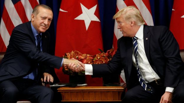 ABŞ prezidenti Donald Trump və Türkiyə prezidenti Recep Tayyip Erdoğan