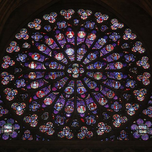 The South rose window of Notre Dame cathedral