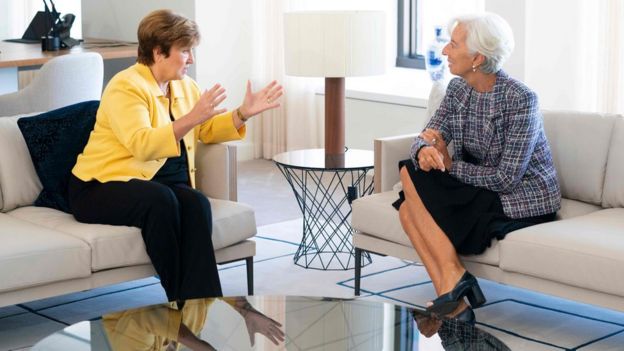 Kristalina Georgieva y Christine Lagarde