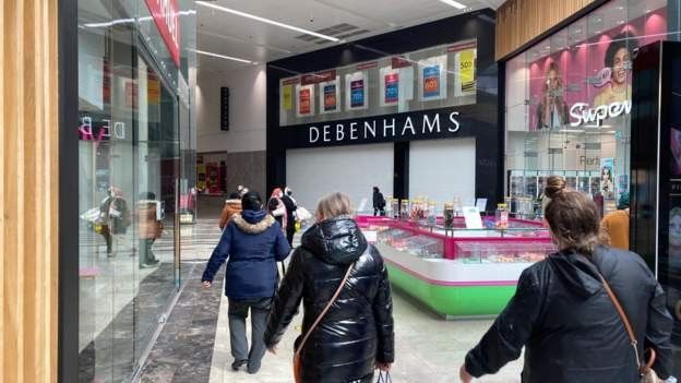 shoppers at Debenhams