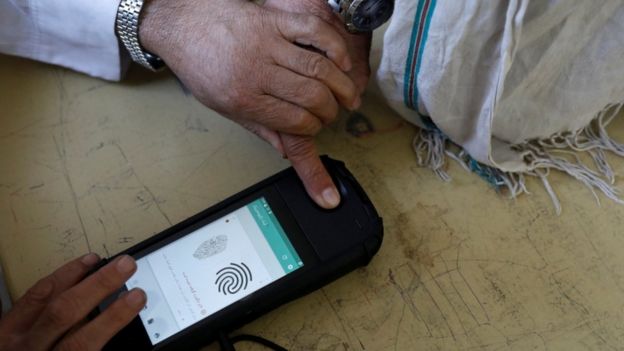 The biometric devices have not led to quick voting