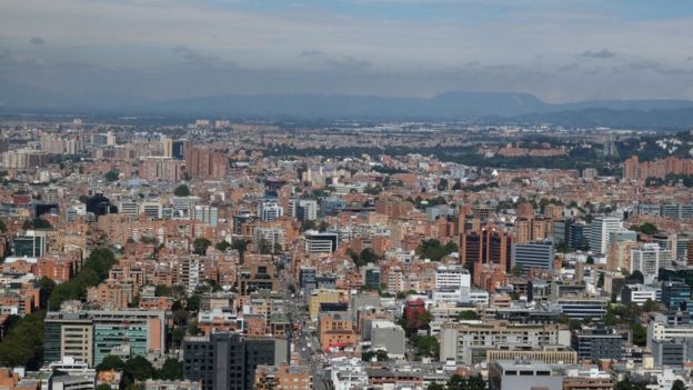 Vista de Bogotá, capital de Colombia.