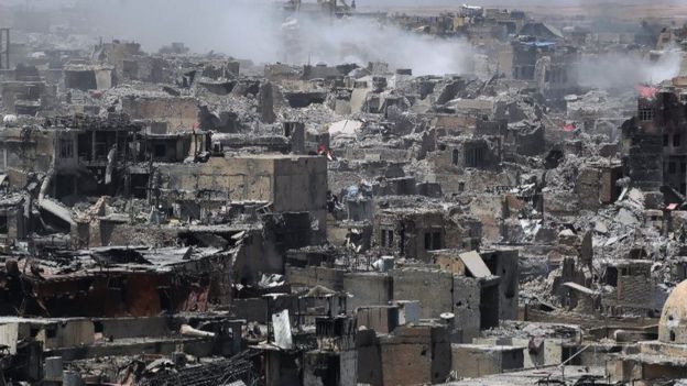 Mapigano hayo yameuachia mji wa Mosul makovu makubwa