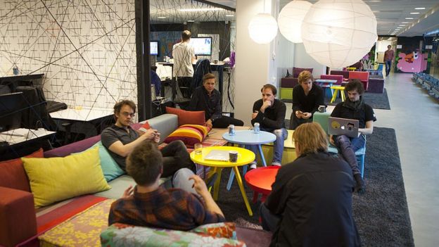 Trabajadores en las oficinas de Spotify en Estocolmo.