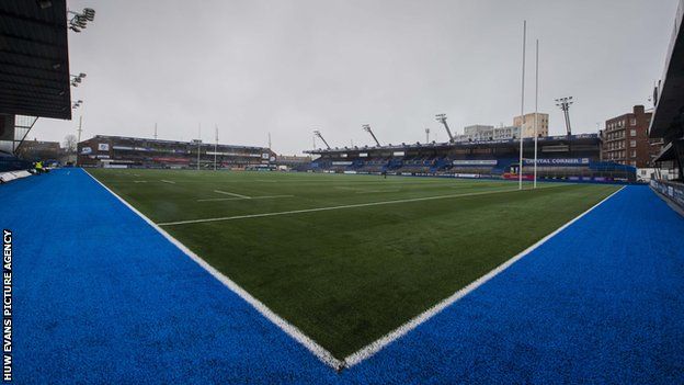 The new surface at the Arms Park pitch is ready to play on