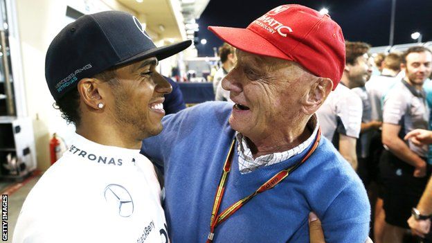 Lewis Hamilton and Niki Lauda