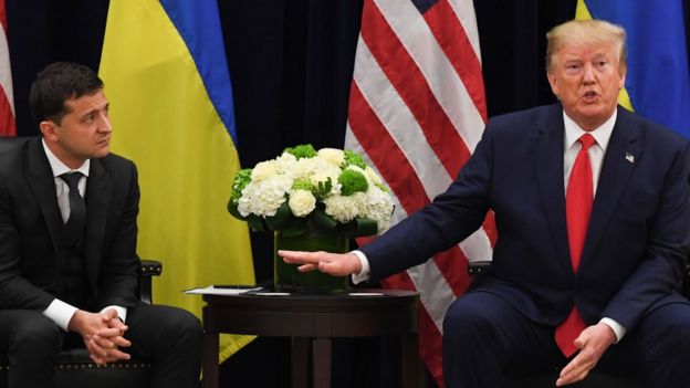 فولوديمي زيلينسكي ودونالد ترامب في الأمم المتحدة - سبتمبر/أيلول 2019