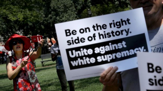 Marcha de solidaridad con El Paso, Texas, en Washington DC el 6 de agosto de 2019